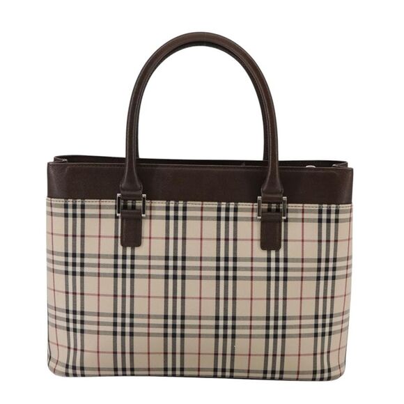 Burberry Nova Check Beige Canvas Tote Bag (Pre-Owned) - Picture 2 of 16